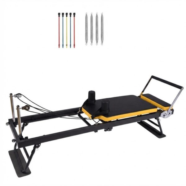 Máquina reformadora de pilates plegable para uso doméstico, cama de pilates con resortes ajustables, reformador compacto