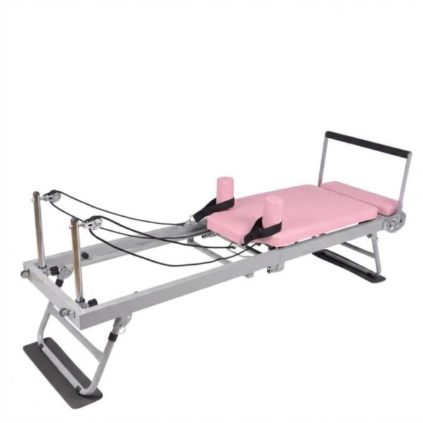 Máquina reformadora de pilates plegable para uso doméstico, cama de pilates con resortes ajustables, reformador compacto