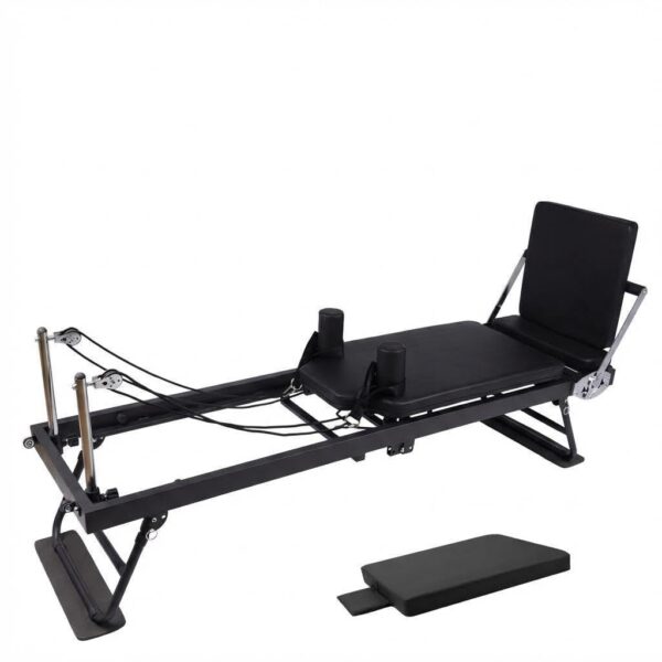 Máquina reformadora de pilates plegable para uso doméstico, cama de pilates con resortes ajustables, reformador compacto
