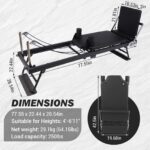 Máquina reformadora de pilates plegable para uso doméstico, cama de pilates con resortes ajustables, reformador compacto
