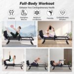 Máquina reformadora de pilates plegable para uso doméstico, cama de pilates con resortes ajustables, reformador compacto