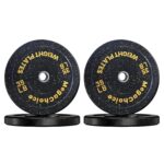 Placas de parachoques de 140 libras, placas de peso de goma de 2 pulgadas para entrenamiento de fuerza de precisión, múl