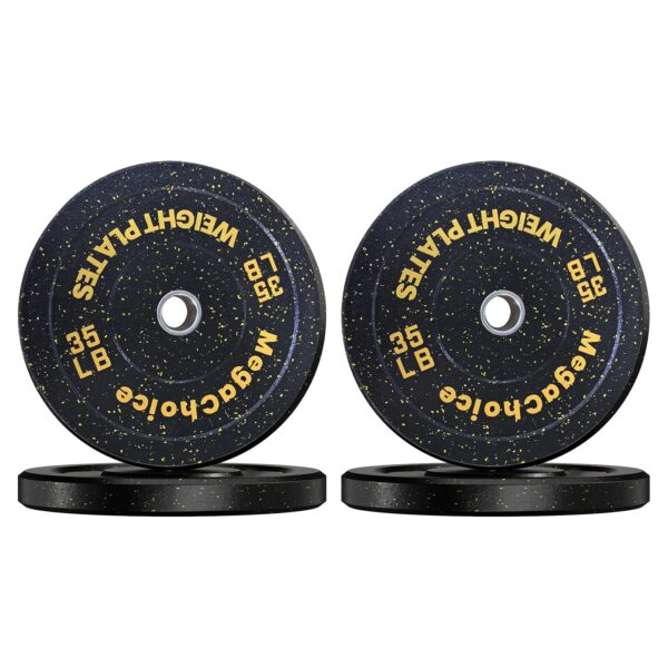 Placas de parachoques de 140 libras, placas de peso de goma de 2 pulgadas para entrenamiento de fuerza de precisión, múl