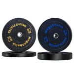 160LB Bumper Plates - 2-Inch Rubber Weight Plates for Precision Strength Training, Multiple Options Weights for Barbell,