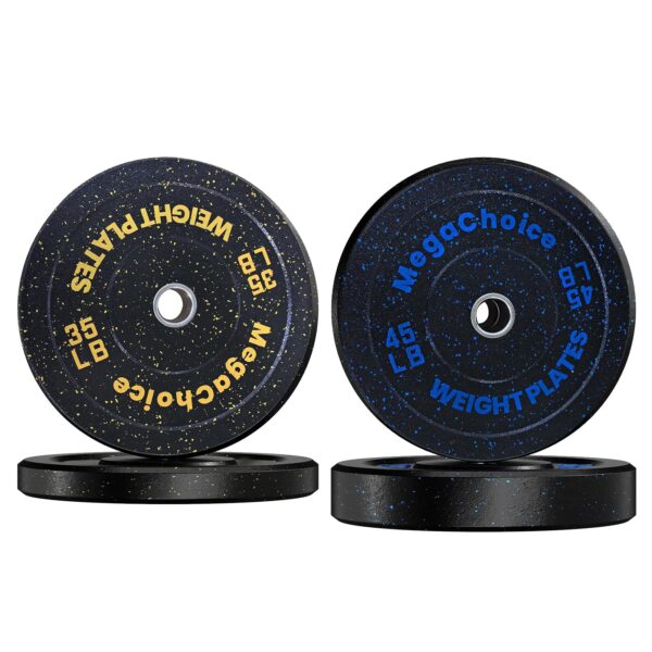 160LB Bumper Plates - 2-Inch Rubber Weight Plates for Precision Strength Training, Multiple Options Weights for Barbell,