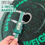 160LB Bumper Plates - 2-Inch Rubber Weight Plates for Precision Strength Training, Multiple Options Weights for Barbell,