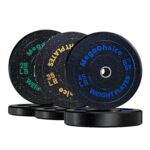 210LB Bumper Plates - 2-Inch Rubber Weight Plates for Precision Strength Training, Multiple Options Weights for Barbell,