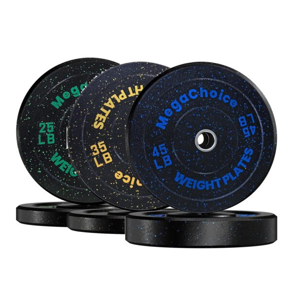 210LB Bumper Plates - 2-Inch Rubber Weight Plates for Precision Strength Training, Multiple Options Weights for Barbell,
