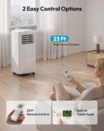 Aire acondicionado portátil EUHOMY PAC003-10K 10000 BTU 4 en 1 enfría ventilador deshumidificador modo sueño 450 pies cu