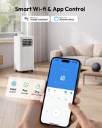 Aire acondicionado portátil EUHOMY PAC015-14K 14000 BTU 4 en 1 frío ventilador deshumidificador modo sueño enfría hasta