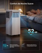 Aire acondicionado portátil EUHOMY PAC015-14K 14000 BTU 4 en 1 frío ventilador deshumidificador modo sueño enfría hasta
