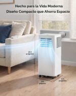 Aire acondicionado portátil EUHOMY PAC015-14K 14000 BTU 4 en 1 frío ventilador deshumidificador modo sueño enfría hasta