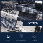 Juego de edredón algodón costero reversible Nautica Revman International A0010471 3 piezas King retazos marinero azul