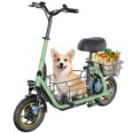 Gyroor C1Pro Electric Scooter with Seat for Adults, Foldable Commuter E-Scooter, 25-Mile Range & 19 MPH Top Speed, 12" P