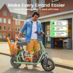 Gyroor C1Pro Electric Scooter with Seat for Adults, Foldable Commuter E-Scooter, 25-Mile Range & 19 MPH Top Speed, 12" P