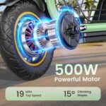 Gyroor C1Pro Electric Scooter with Seat for Adults, Foldable Commuter E-Scooter, 25-Mile Range & 19 MPH Top Speed, 12" P