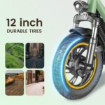 Gyroor C1Pro Electric Scooter with Seat for Adults, Foldable Commuter E-Scooter, 25-Mile Range & 19 MPH Top Speed, 12" P