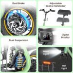Gyroor C1Pro Electric Scooter with Seat for Adults, Foldable Commuter E-Scooter, 25-Mile Range & 19 MPH Top Speed, 12" P