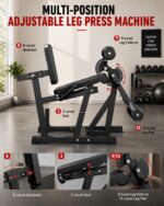Máquina de extensión de piernas y rizos, máquina de curvatura de piernas de capacidad de 700 libras para gimnasio en cas