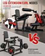Máquina de extensión de piernas y rizos, máquina de curvatura de piernas de capacidad de 700 libras para gimnasio en cas
