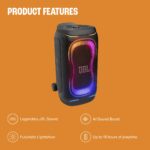 JBL PartyBox 330 - Altavoz portátil para fiestas con sonido legendario de JBL y refuerzo de sonido AI, hasta 18 horas de