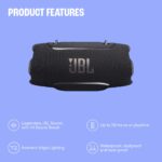 JBL Xtreme 5 - Altavoz portátil impermeable con sonido JBL legendario masivo, iluminación ambiental de borde, práctica c