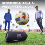 JBL Xtreme 5 - Altavoz portátil impermeable con sonido JBL legendario masivo, iluminación ambiental de borde, práctica c