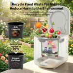 Compostador electrico encimera MilleLoom 3.5 litros reciclador silencioso residuos alimentarios sin olores pantalla LED