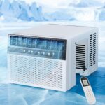 Aire acondicionado de ventana en U Uthfy HYWAC12CD1 12000 BTU 6 en 1 con rejillas ajustables temporizador 24 horas para