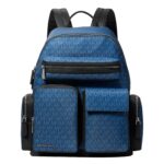 Michael Kors Mochila Dakota Cargo para Hombre, Herrajes plateados/Nylon/Azul río