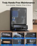 Robot aspirador y trapeador ECOVACS DEEBOT T90 PRO OMNI succión 30000 Pa mopa OZMO autolimpiante ZeroTangle lavado agua