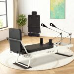 Garvee Pilates Reformer, Foldable Pilates Machine for Home and Gym Workout with Jump Board, Springs and Cords, Heavy Dut