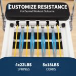 Garvee Pilates Reformer, Foldable Pilates Machine for Home and Gym Workout with Jump Board, Springs and Cords, Heavy Dut