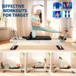 Garvee Pilates Reformer, Foldable Pilates Machine for Home and Gym Workout with Jump Board, Springs and Cords, Heavy Dut