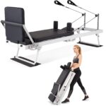 Garvee Pilates Reformer, Foldable Pilates Machine for Home and Gym Workout with Jump Board, Springs and Cords, Heavy Dut