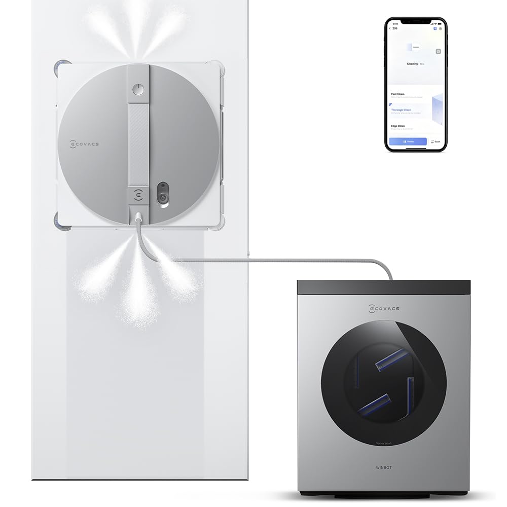 Version 1.0.0 Robot limpiador de ventanas ECOVACS WINBOT W3 Omni navegacion Win-SLAM 5.0 pulverizacion triple proteccion 12 niveles es