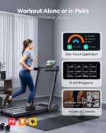 Caminadora Plegable Acezoe P10 Motor 2.5 HP Inclinación 0-15 Pct Barra Manillar 300 lb App Control Remoto Bocina