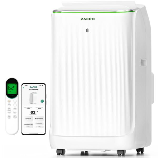 Aire acondicionado portatil inteligente ZAFRO YAC-12CPD/PDRBpSG 16000 BTU doble manguera ahorro energia ultra silencioso