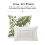 Juego de edredón tropical Cal King Harbor House E&E Co Ltd JLA Home HH10-1984 algodón suave 7 piezas estampado palma cos
