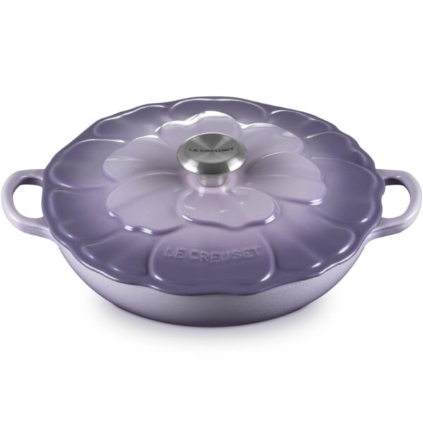 Cacerola estofadora de pétalos Le Creuset 21964026511041 hierro fundido esmaltado 2.25 cuartos de galón color provenza c