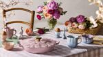 Cacerola estofadora de pétalos Le Creuset 21964026511041 hierro fundido esmaltado 2.25 cuartos de galón color provenza c