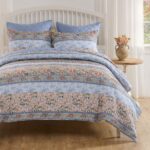 Juego de colcha Greenland Home Fashions Kressida GL-2511AMSK 3 piezas king y california king azul