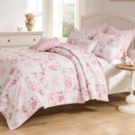Juego de edredon con volantes Veronica Greenland Home Fashions GL-2510AMSK 3 piezas King y Cal King estilo shabby chic c