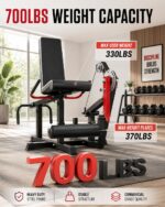 Máquina de extensión y rizado de piernas, máquina de curvatura de piernas ajustable de 700 libras, extensión de piernas