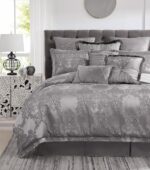 Juego de edredon acolchado Austin Horn Classics Prestige Pacific Coast Home Furnishings PRE-QN3PC-C Queen 3 piezas plati