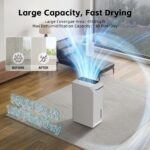 Deshumidificador Uthfy BIBRA-RCS25(Y)-N4-3 80 Pintas para Sótano y Hogar hasta 5500 pies²
