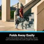 Typhoon Electric Scooter with Wide Deck – Foldable Commuter E-Scooter, 250W Motor, 15.5 MPH Speed, Lightweight Portable
