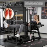 GarveeLife Máquina de empuje de cadera de 770 libras, máquina de puente de glúteos con placa resistente con clavija de b