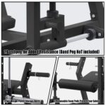 GarveeLife Máquina de empuje de cadera de 770 libras, máquina de puente de glúteos con placa resistente con clavija de b
