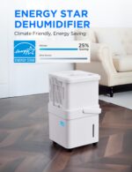 Deshumidificador Midea MAD50PS1QWT-A 50 Pintas con Bomba Integrada, Manguera y Control por Voz Alexa para Espacios de ha